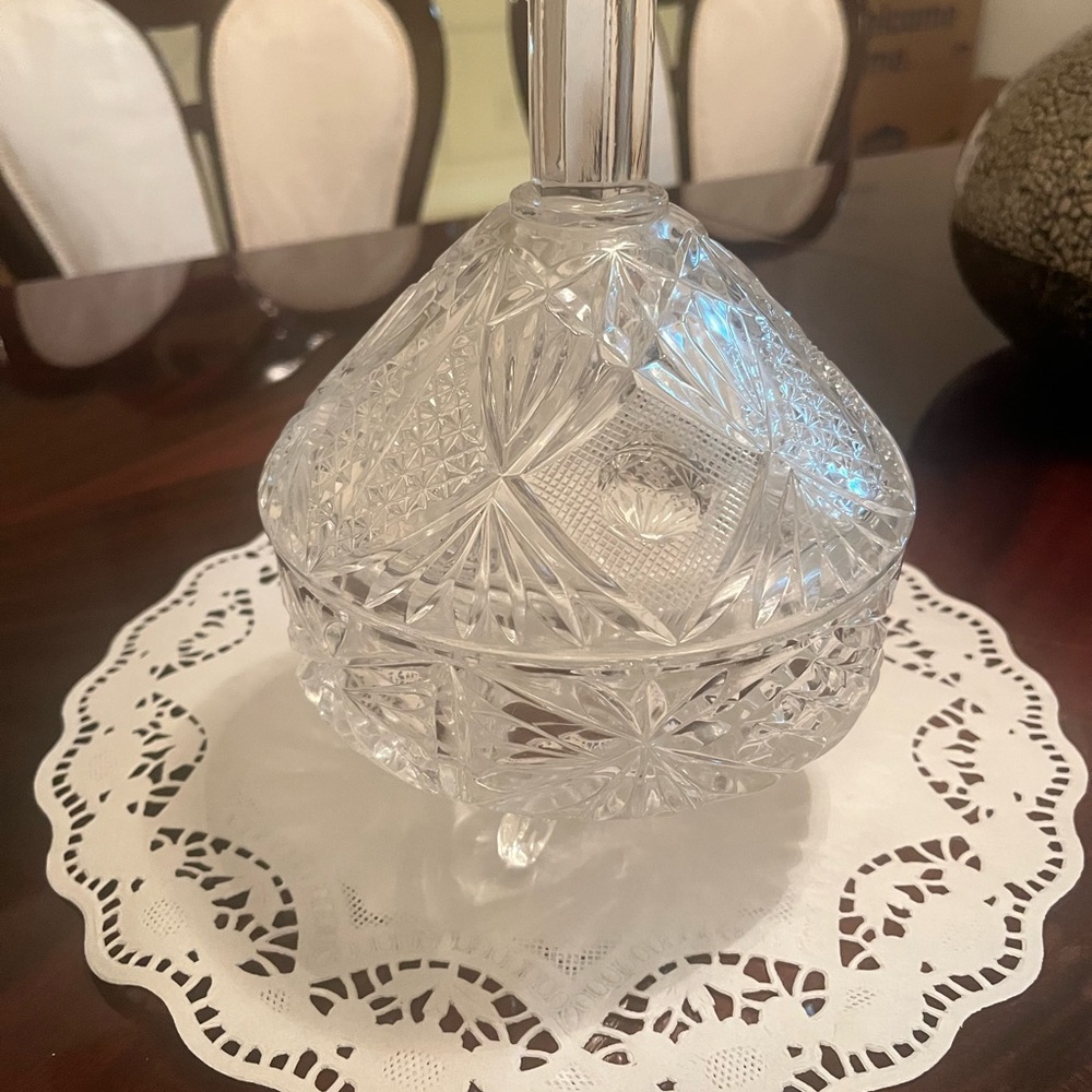 Elegant Crystal Candy Dish